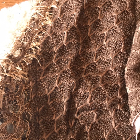 Brown open fringe vest NWT - Picture 3 of 7